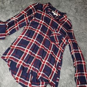 Plaid blous